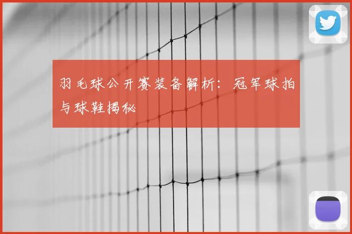 羽毛球公开赛装备解析：冠军球拍与球鞋揭秘